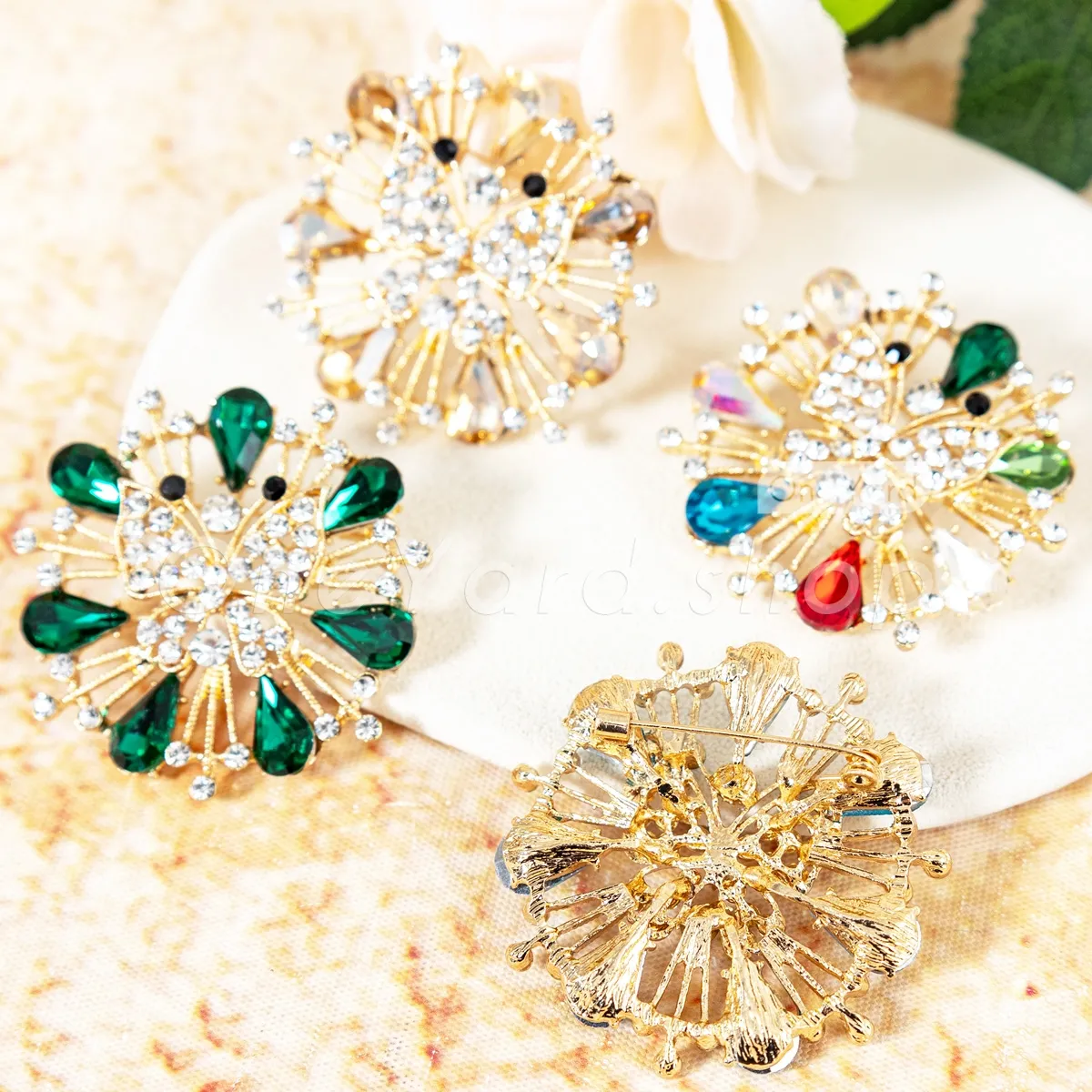 gold metal base rhinestone flower crystal butterflies gold metal base rhinestone flower crystal butterflies