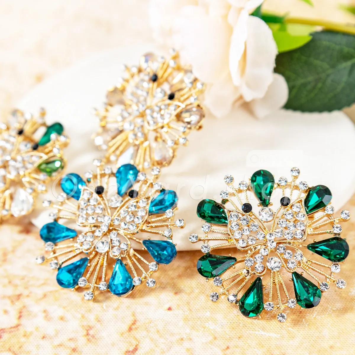 heavy duty gold tone metal crystal butterfly flowers heavy duty gold tone metal crystal butterfly flowers