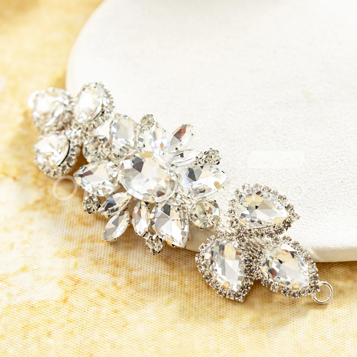 clear crystal floral rhinestone motif clear crystal floral rhinestone motif