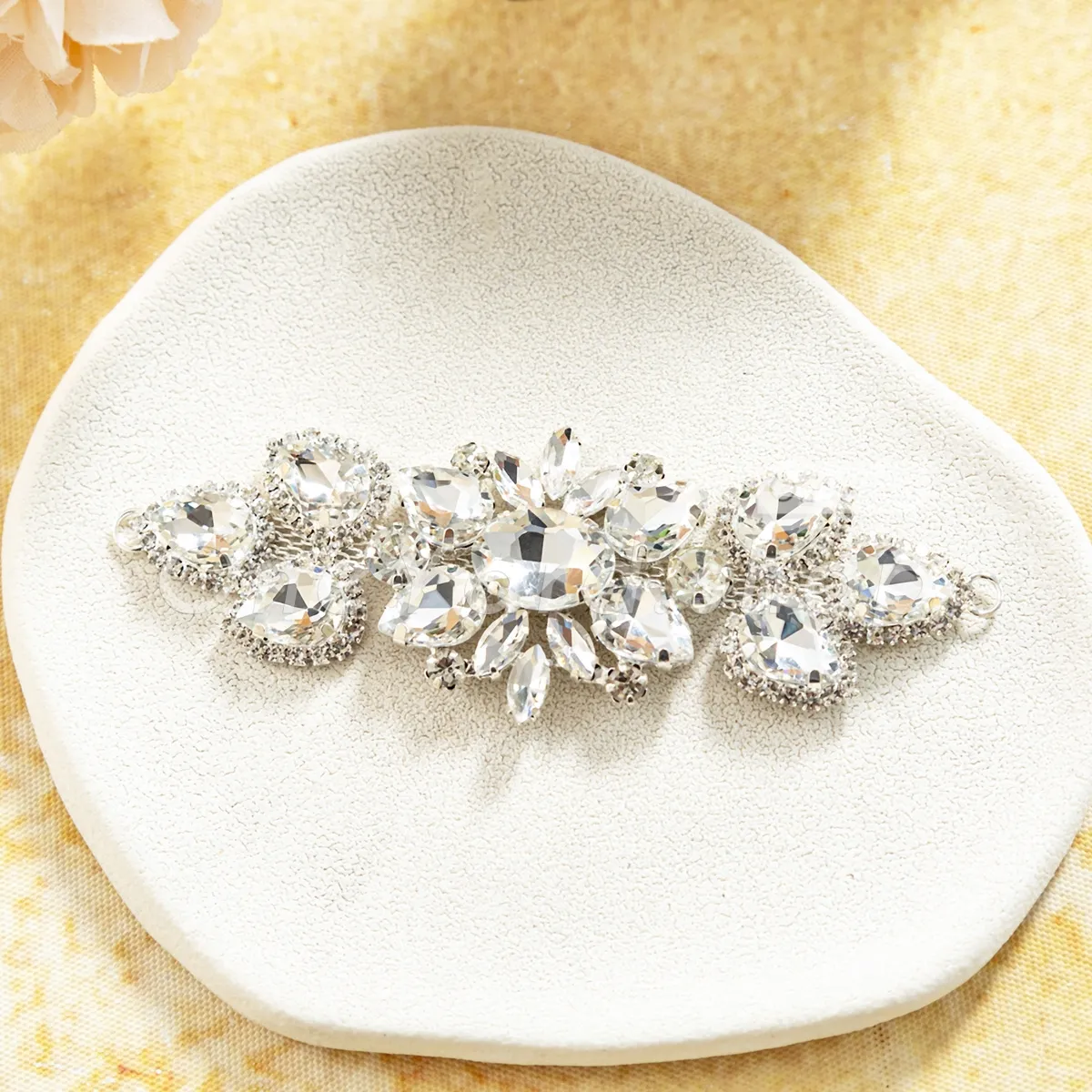 crystal floral rhinestone for central bodice motif crystal floral rhinestone for central bodice motif