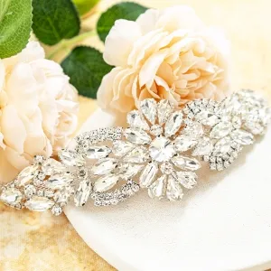 clear crystal burst rhinestone applique