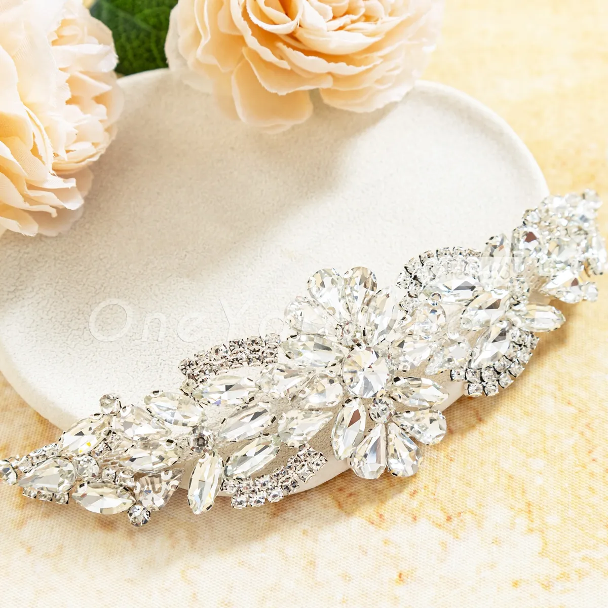 crystal clear diamon applique for bridal belt sashes crystal clear diamon applique for bridal belt sashes