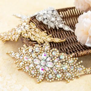 crystal feathered starburst rhinestone applique motif