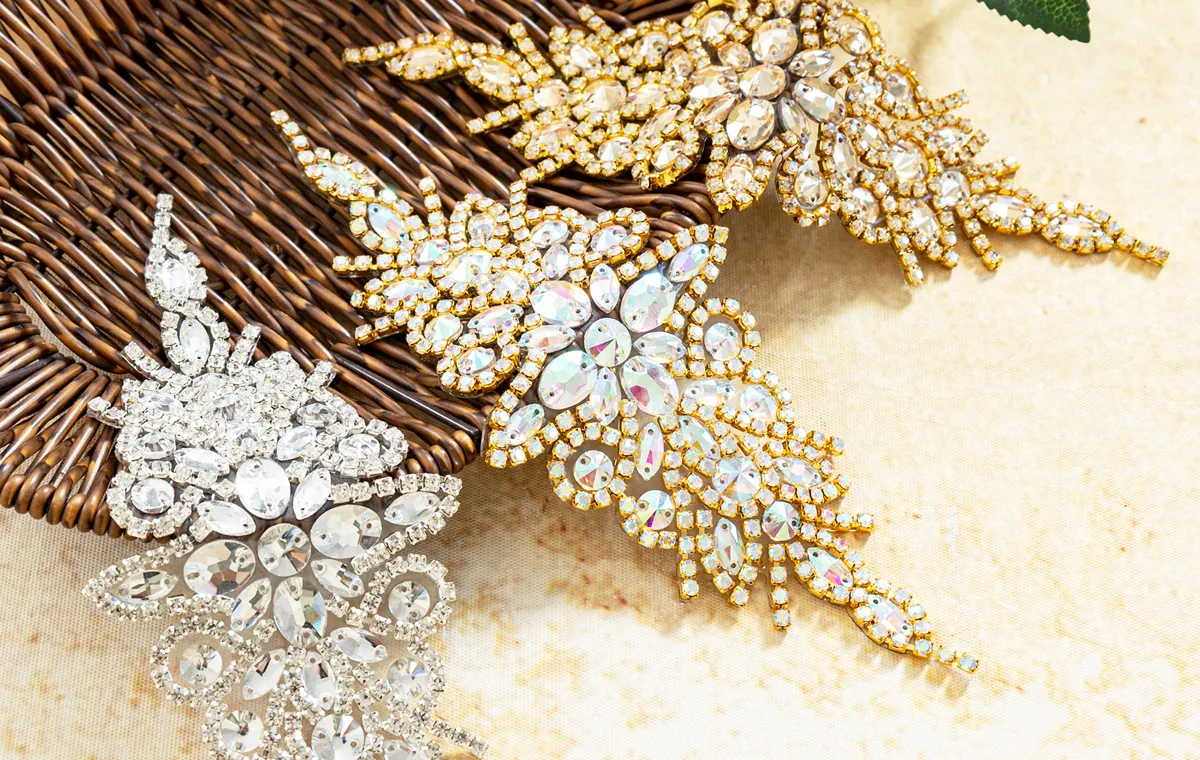 crystal starburst rhinestone motifs