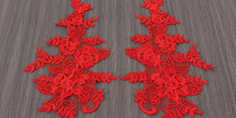 dyed red lace motifs 1