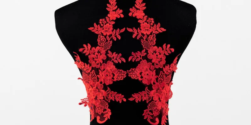 dyed red lace motifs 2