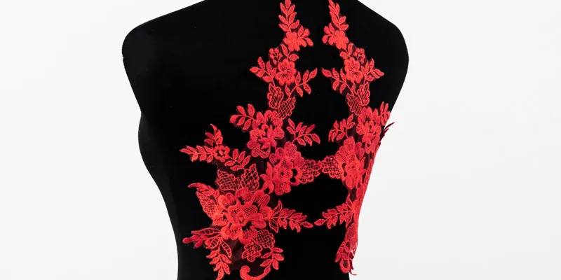 dyed red lace motifs 3